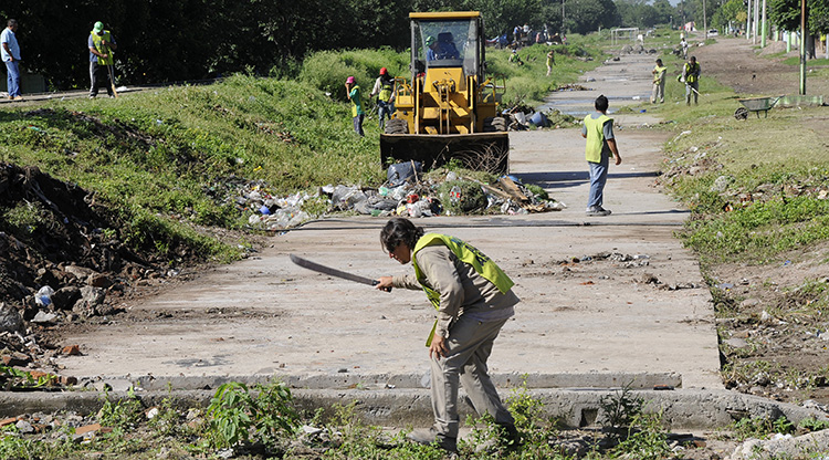El Gobierno limpia y desmaleza el sur de la ciudad