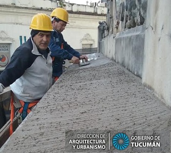 Restauracion de portico de entrada de la Secretaria de Hacienda – ex Banco Provincia