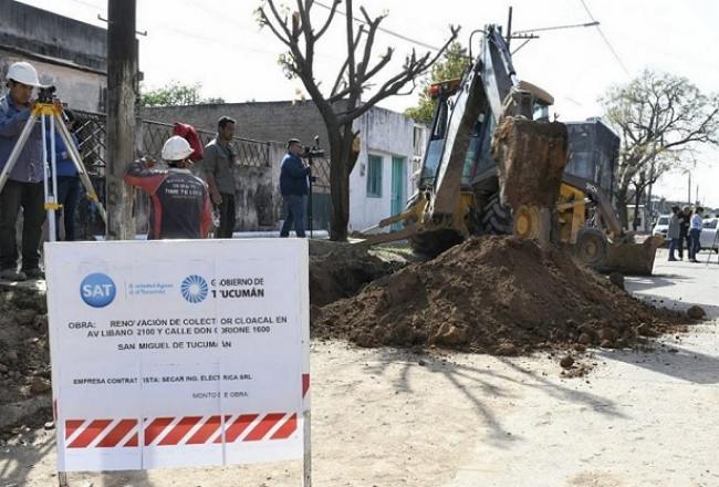 SAT | Este lunes avanzan las obras de agua y cloacas
